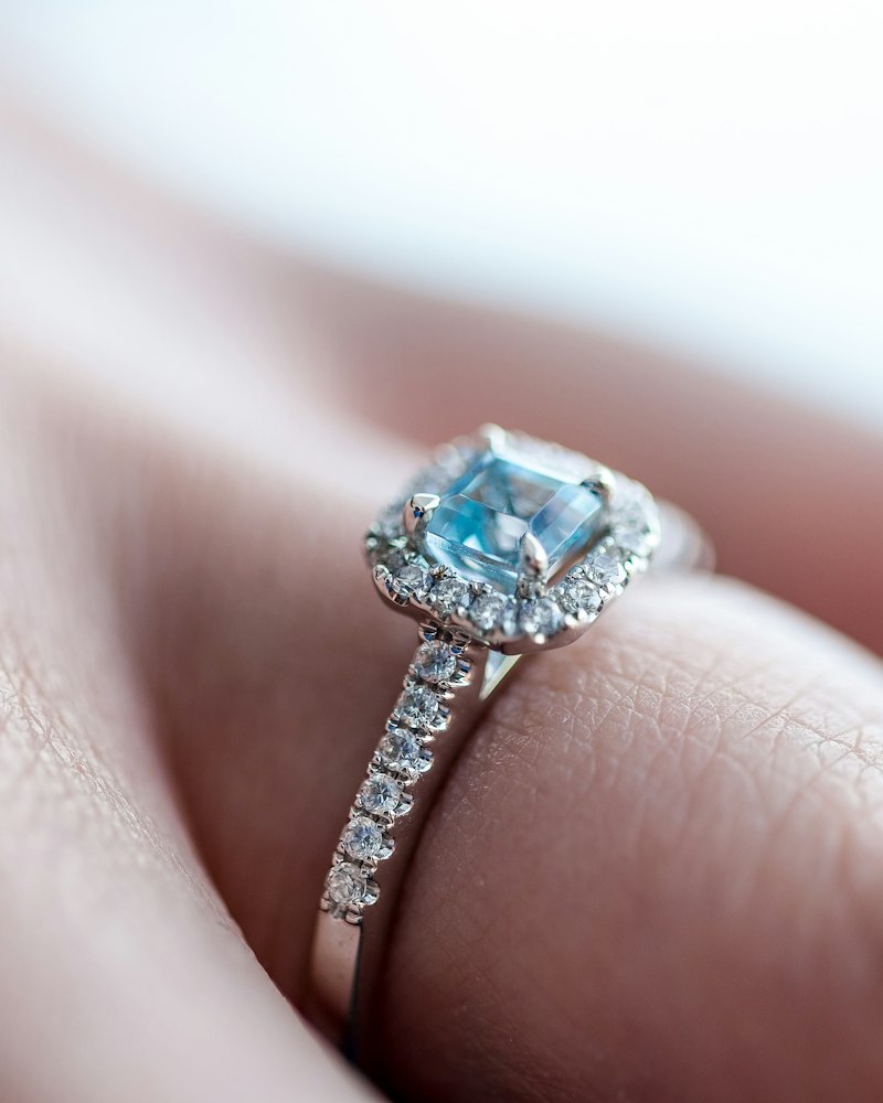 Sky blue topaz ring